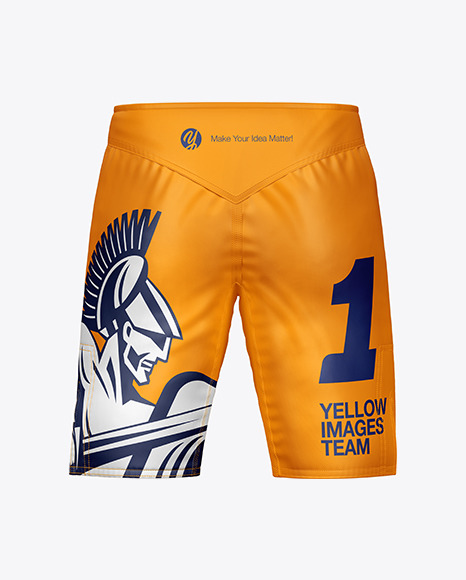 Download Men S Shorts Mockup In Apparel Mockups On Yellow Images Object Mockups