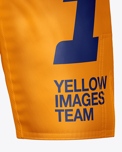 Men S Shorts Mockup In Apparel Mockups On Yellow Images Object Mockups