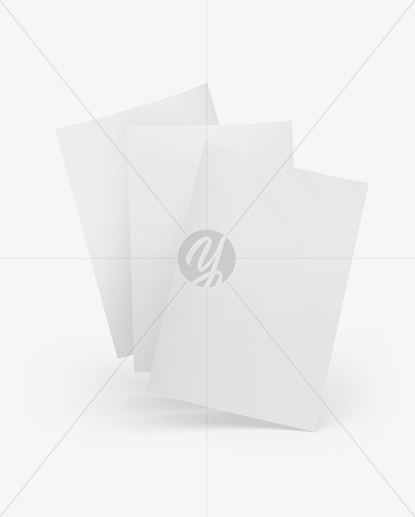 Three Textured A4 Papers Mockup PSD #3