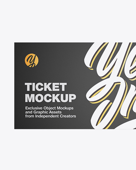 Ticket Mockup PSD #7