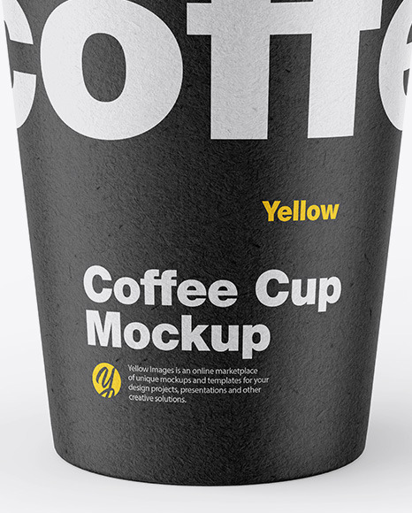 Download Free Kraft Coffee Cup Mockup In Cup Bowl Mockups On Yellow Images Object Mockups PSD Mockup Template