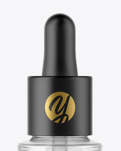 Clear Glass Dropper Bottle Mockup PSD #1