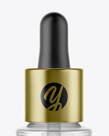 Clear Glass Dropper Bottle Mockup PSD #6