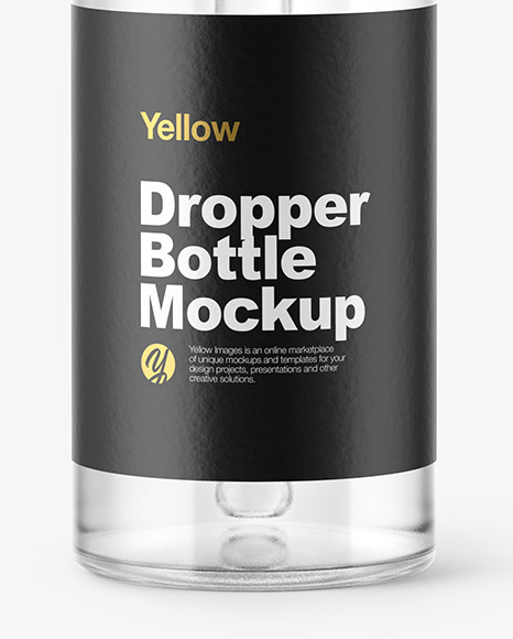 Clear Glass Dropper Bottle Mockup PSD #7