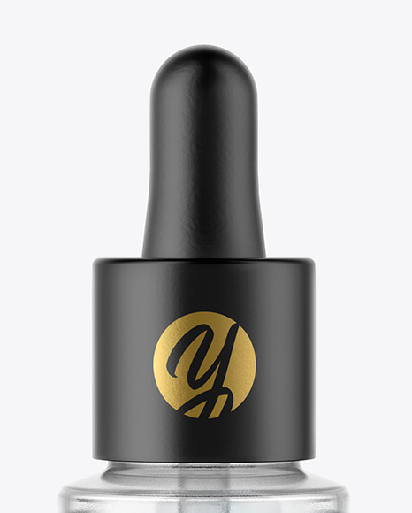 Clear Glass Dropper Bottle Mockup PSD #1