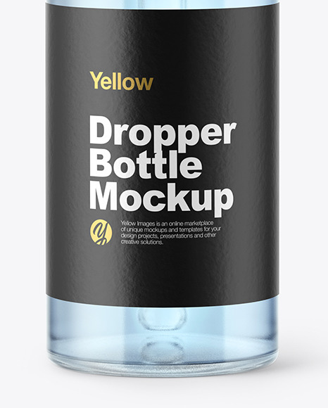 Clear Glass Dropper Bottle Mockup PSD #7
