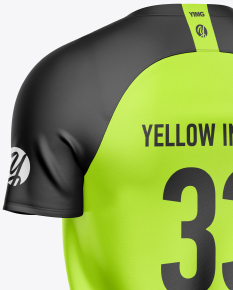 Download Men's Soccer Jersey Mockup in Apparel Mockups on Yellow ...