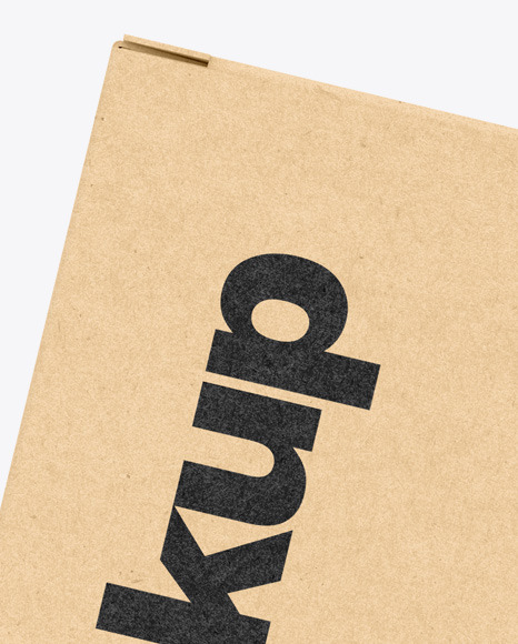 Kraft Box Mockup PSD #2