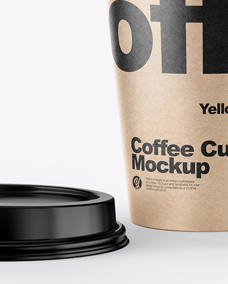 Kraft Coffee Cup Mockup PSD #1