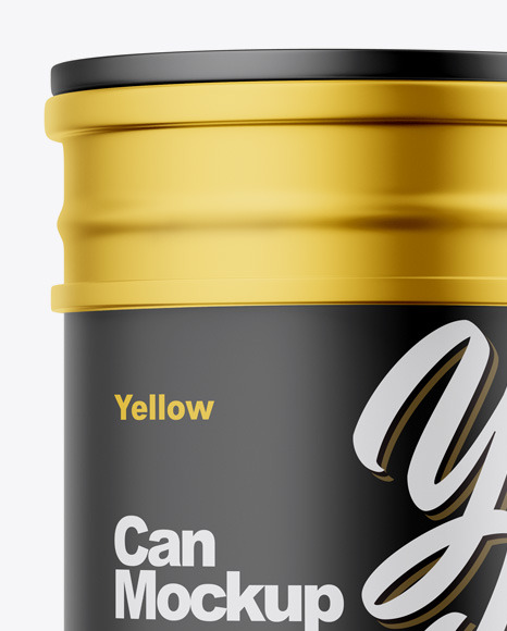 Matte Metallic Can Mockup PSD #1
