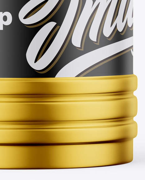 Matte Metallic Can Mockup PSD #6
