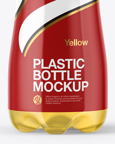 PET Drink Bottle in Shrink Sleeve Mockup PSD #1
