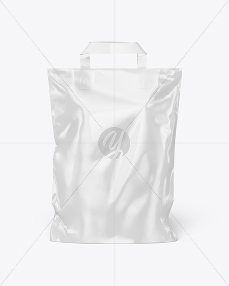 Download Glossy Carrier Bag Mockup In Bag Sack Mockups On Yellow Images Object Mockups