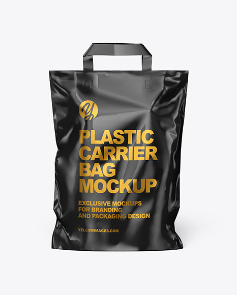 Download Glossy Carrier Bag Mockup In Bag Sack Mockups On Yellow Images Object Mockups PSD Mockup Templates