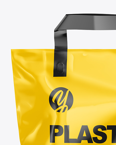 Download Glossy Carrier Bag Mockup In Bag Sack Mockups On Yellow Images Object Mockups PSD Mockup Templates