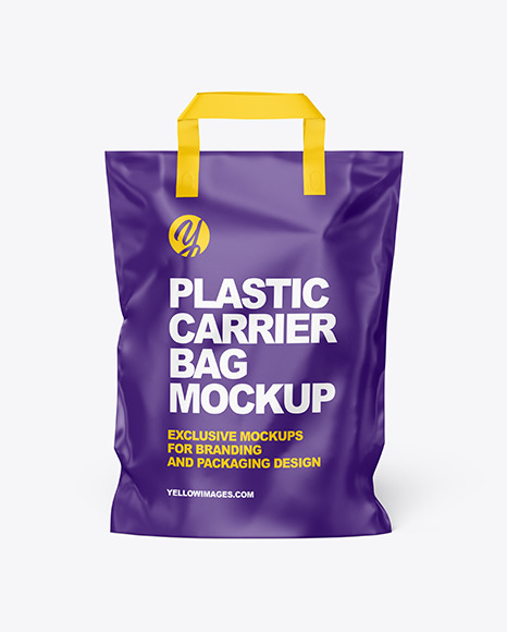 Download Matte Carrier Bag Mockup In Bag Sack Mockups On Yellow Images Object Mockups Yellowimages Mockups