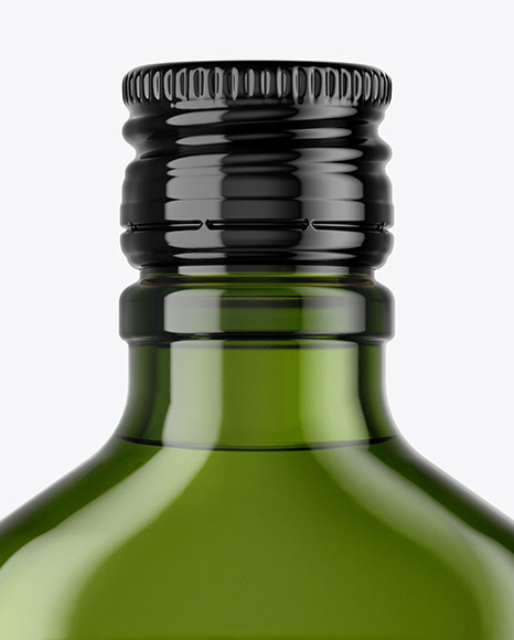 Green Glass Bottle Mockup PSD #4