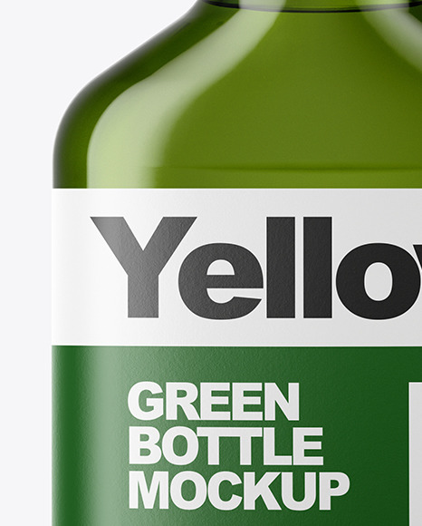 Download Green Glass Bottle Box Psd Mockup Yellowimages