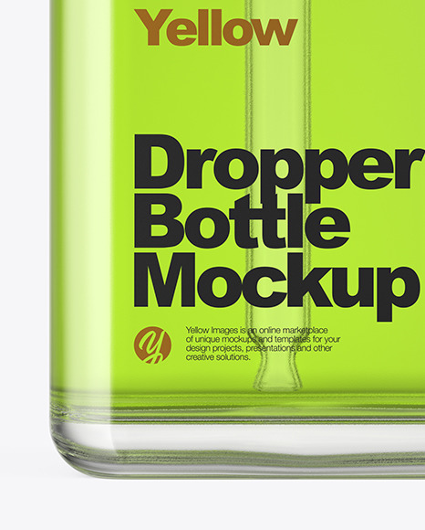 Clear Glass Dropper Bottle Mockup PSD #1