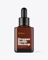 Amber Glass Dropper Bottle Mockup