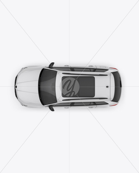 Download Suv Crossover Car Mockup Top View In Vehicle Mockups On Yellow Images Object Mockups Yellowimages Mockups