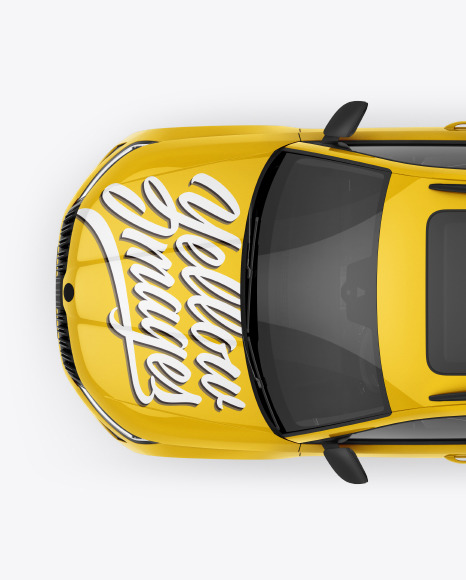 Download Suv Crossover Car Mockup Top View In Vehicle Mockups On Yellow Images Object Mockups Yellowimages Mockups