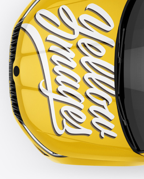 Download Suv Crossover Car Mockup Top View In Vehicle Mockups On Yellow Images Object Mockups PSD Mockup Templates