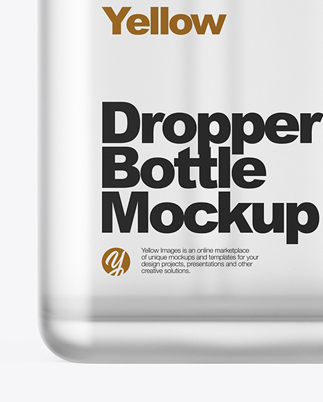 Frosted Glass Dropper Bottle Mockup PSD #1