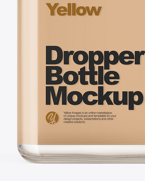 Clear Glass Dropper Bottle Mockup PSD #1