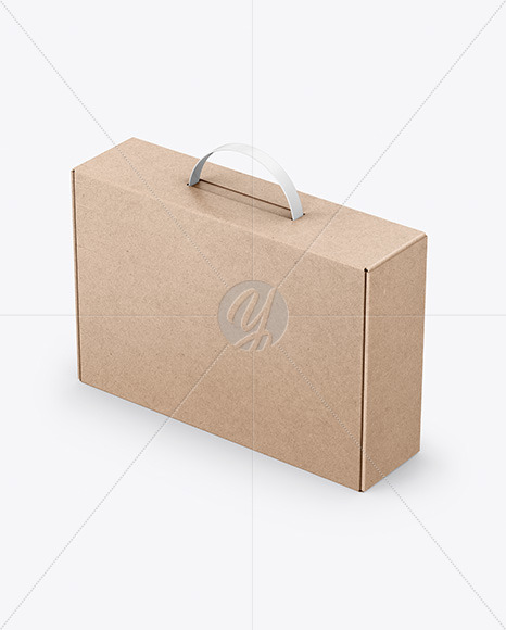 Download Kraft Box Mockup in Box Mockups on Yellow Images Object ...