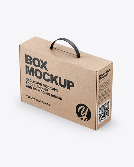 Download Kraft Box Mockup In Box Mockups On Yellow Images Object Mockups