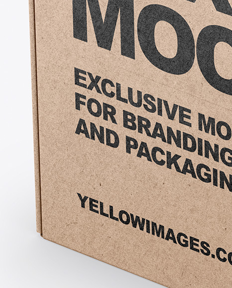 Kraft Box Mockup In Box Mockups On Yellow Images Object Mockups