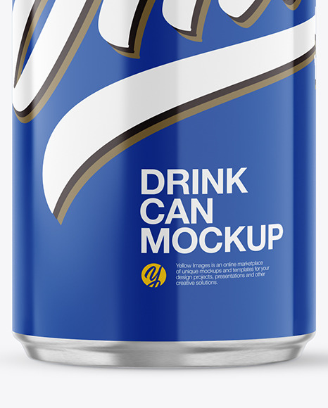 Download Glossy Aluminum Drink Can Mockup In Can Mockups On Yellow Images Object Mockups Yellowimages Mockups