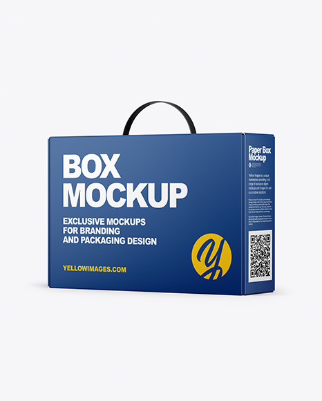 Paper Box Mockup In Box Mockups On Yellow Images Object Mockups