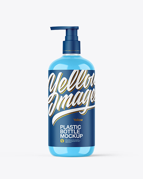 Download Clear Cosmetic Bottle With Pump Mockup In Bottle Mockups On Yellow Images Object Mockups Yellowimages Mockups