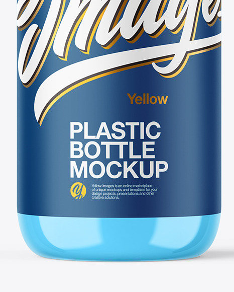 Clear Cosmetic Bottle with Pump Mockup