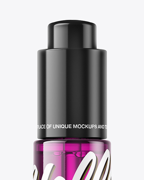 Purple Dropper Bottle Mockup PSD #2