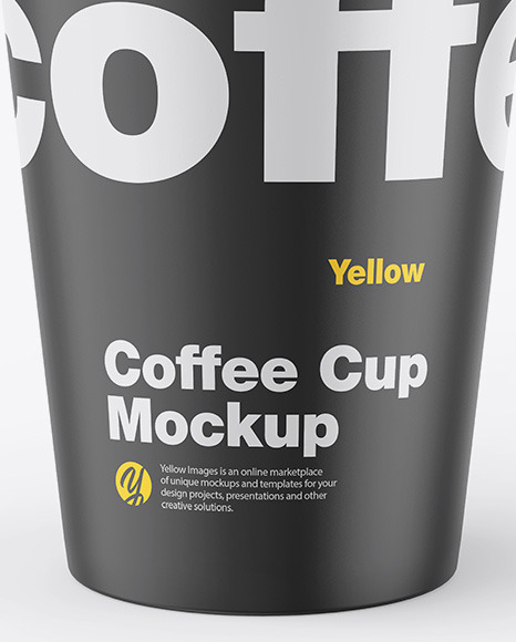 Download Matte Coffee Cup Mockup In Cup Bowl Mockups On Yellow Images Object Mockups PSD Mockup Templates