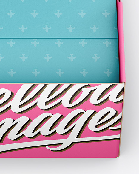 Opened Paper Box Mockup PSD #1