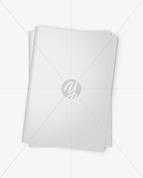 Two Glossy A4 Magazines Mockup PSD #3