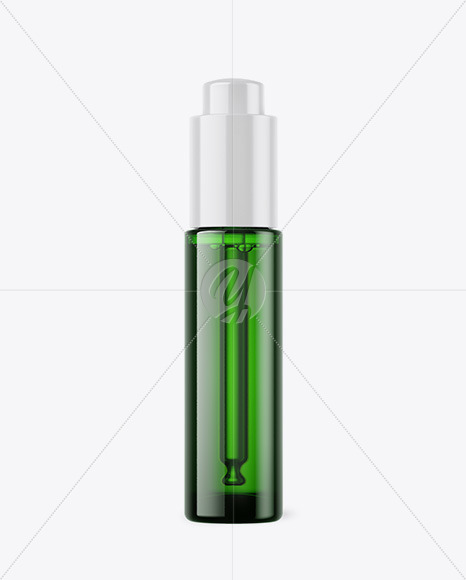 Green Dropper Bottle Mockup PSD #3