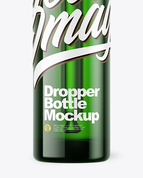 Green Dropper Bottle Mockup PSD #6