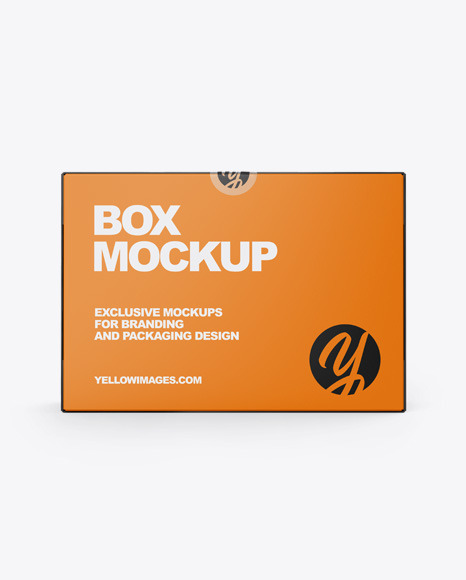 Paper Box Mockup In Box Mockups On Yellow Images Object Mockups