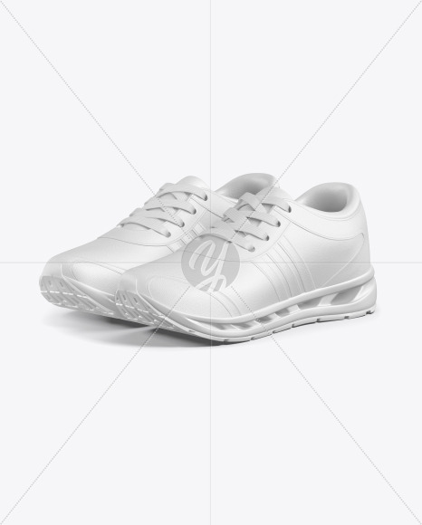 Sneaker Mockup In Apparel Mockups On Yellow Images Object Mockups