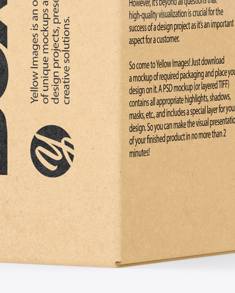 Kraft Box Mockup PSD #4