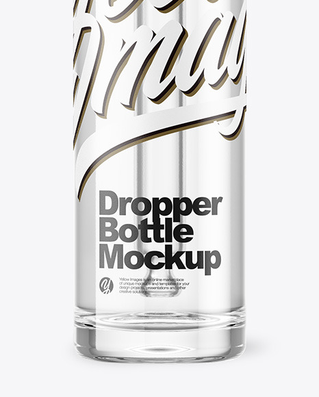 Clear Glass Dropper Bottle Mockup PSD #6