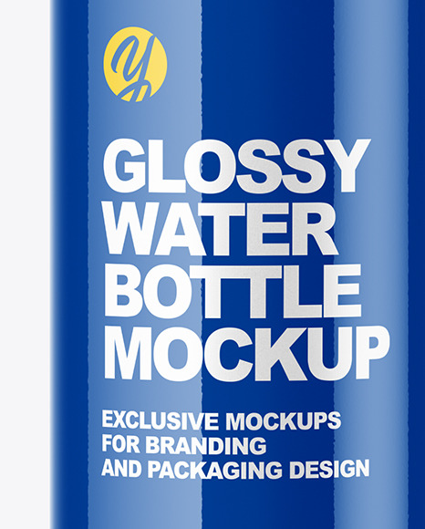 Glossy Water Bottle Mockup PSD #1
