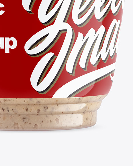 Plastic Cup w  Sauce Mockup PSD #1