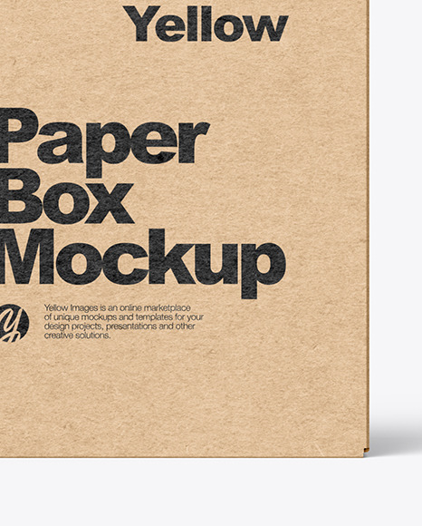 Download Kraft Paper Box Mockup in Box Mockups on Yellow Images Object Mockups