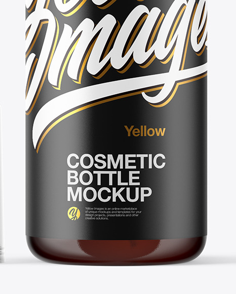 Download Amber Spray Bottle Mockup in Bottle Mockups on Yellow Images Object Mockups